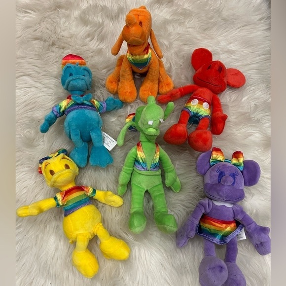 Disney Just Play Classic 6-Pack Pride Collection Plush Stuffed Animal Set - Picture 1 of 2